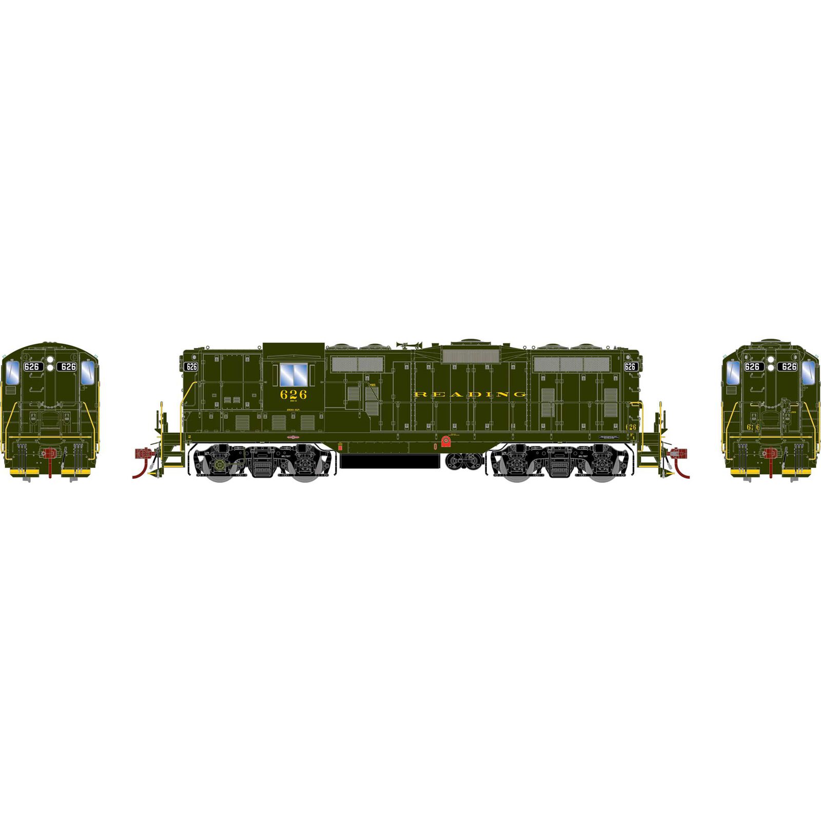 HO GP7 Locomotive, RDG #626