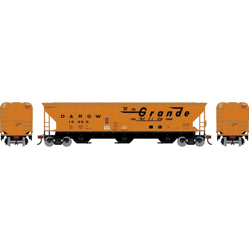 HO ATH PS 4740 Covered Hopper, DRGW #15490