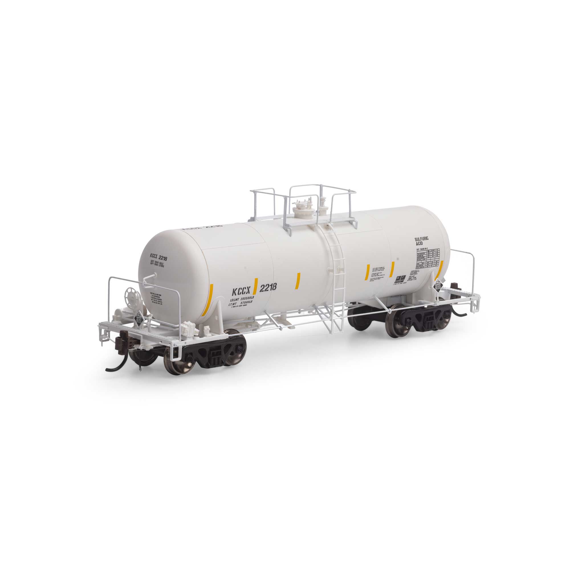 HO 13,600-Gallon Acid Tank, KCCX #2218 Model Train | Athearn | Athearn