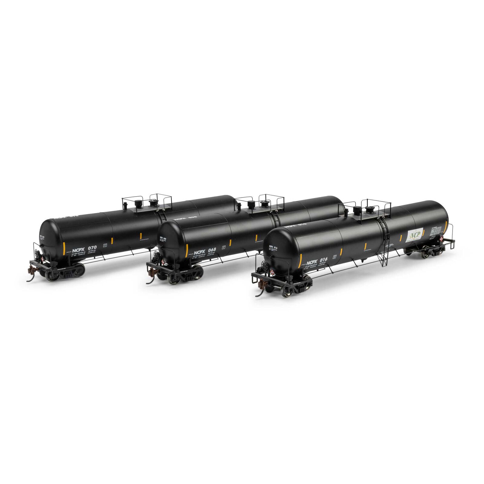 Athearn HO ATH 30K Ethanol Tank Car, NCPX #016/068/070 (3)
