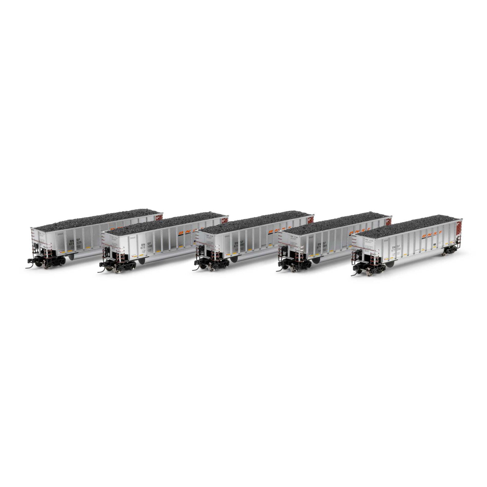 Athearn N ATH Bethgon Coalporter w/Coal Load, BNSF #671056/671064/671082/671100/671125 (5)