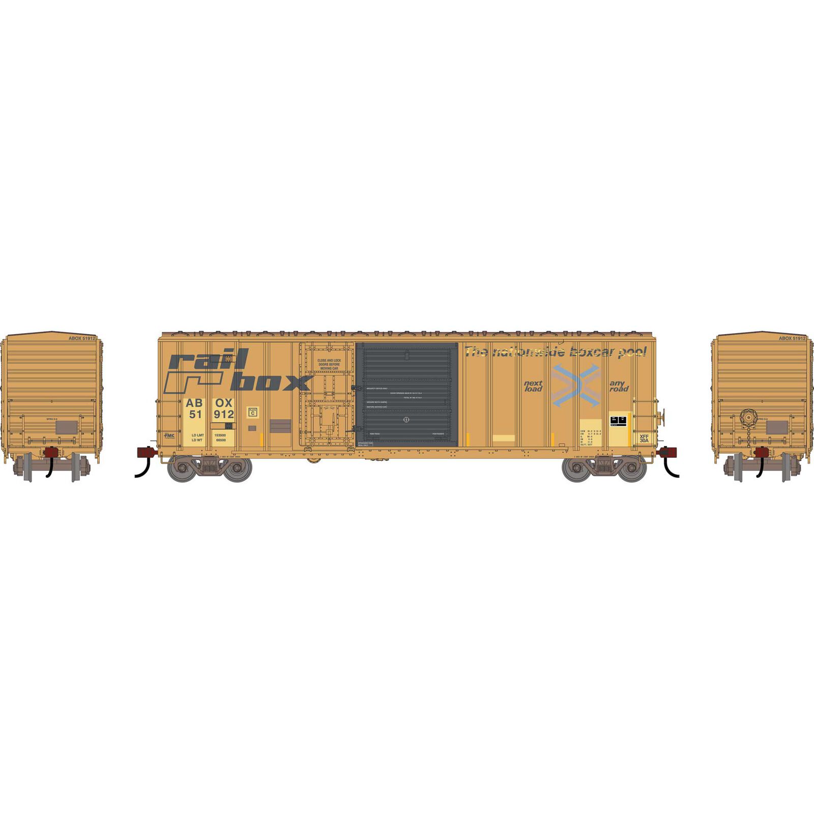 Athearn HO ATH 50' FMC 5277 Combo Door Box Car, Primed For Grime ABOX 'Early' #51912