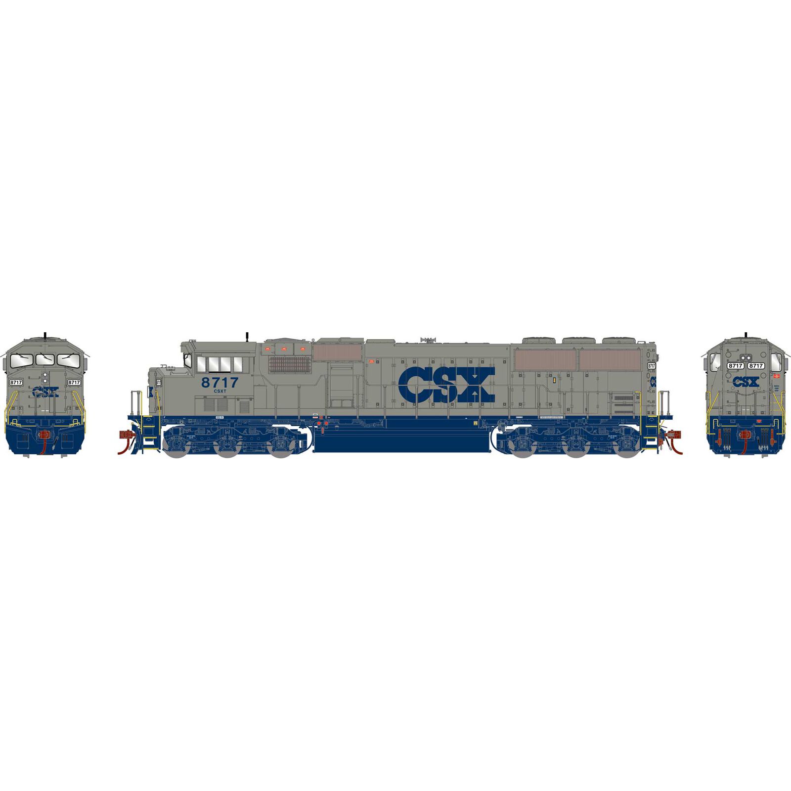 HO SD60M Tri-Clops Locomotive, CSXT #8717