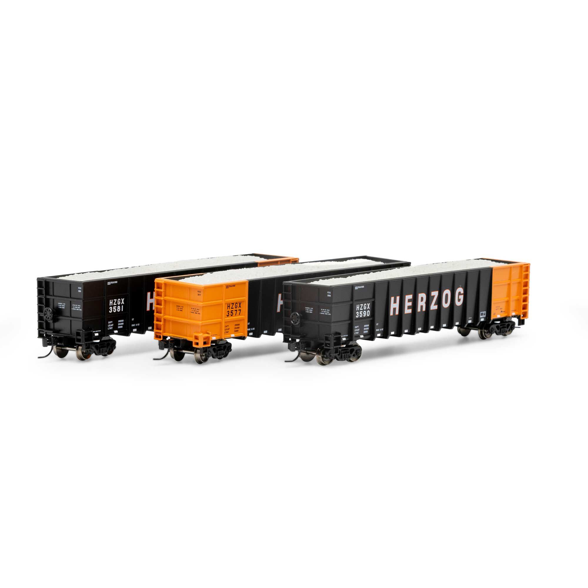 N Thrall High Side Gondola with Load, HZGX #3 (3) Model Train