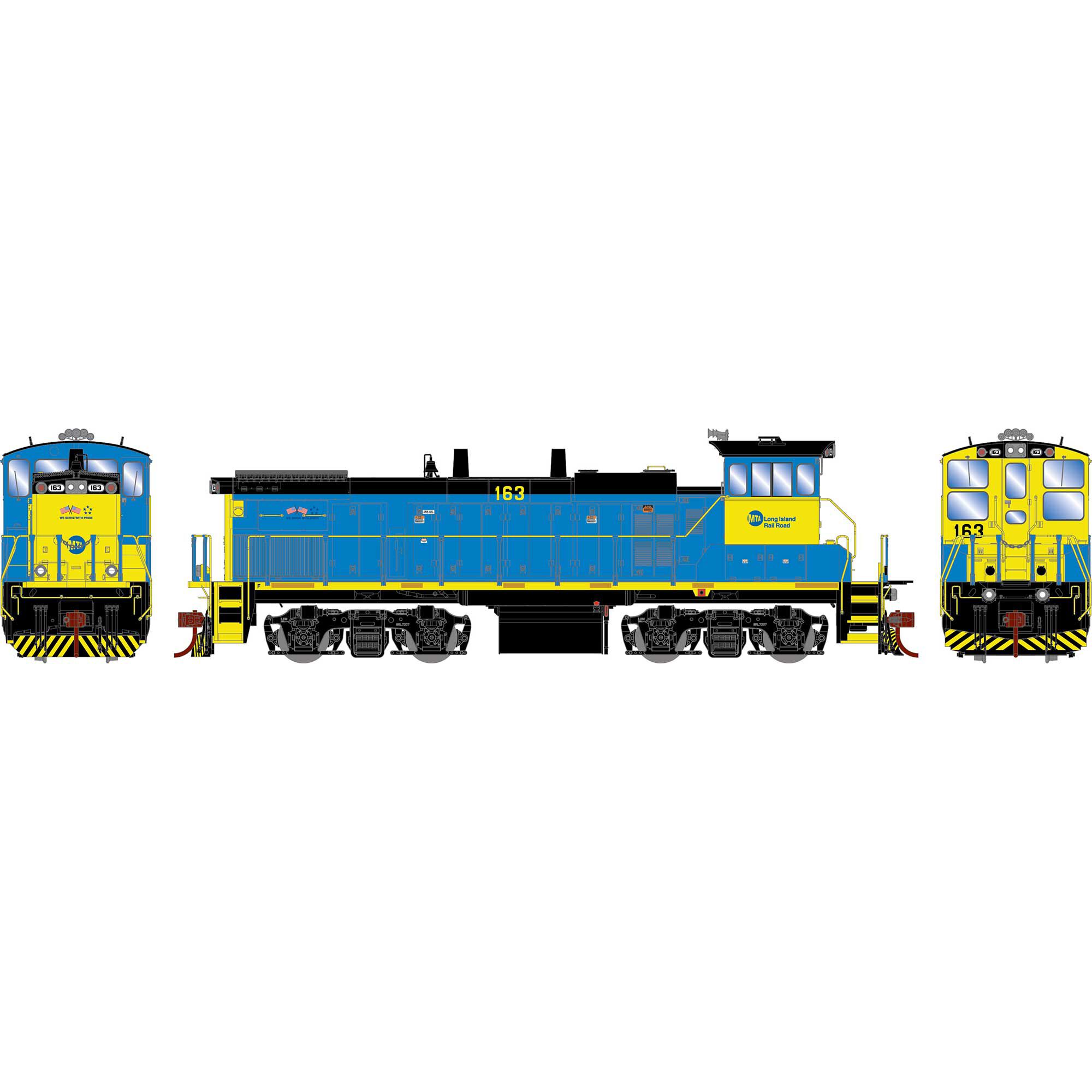 Athearn HO MP15AC, LIRR #163 Model Train | Athearn | Athearn