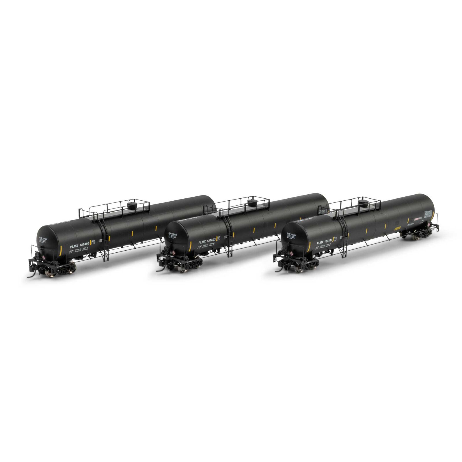 Athearn Genesis N UTC 33K LPG Tank Car- Late, PLMX Primed For Grime #137457/137495/137623 (3)