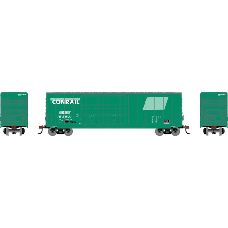 HO RND 50' High-Cube Smooth Side Box Car, CR #15301