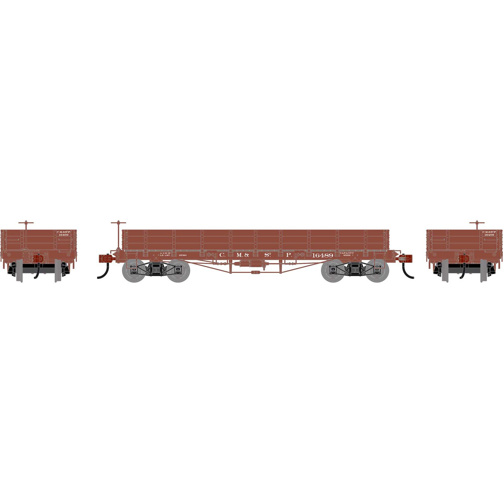 HO ATH 36' Low Side Gondola w/ Drop Gates, MILW #16489