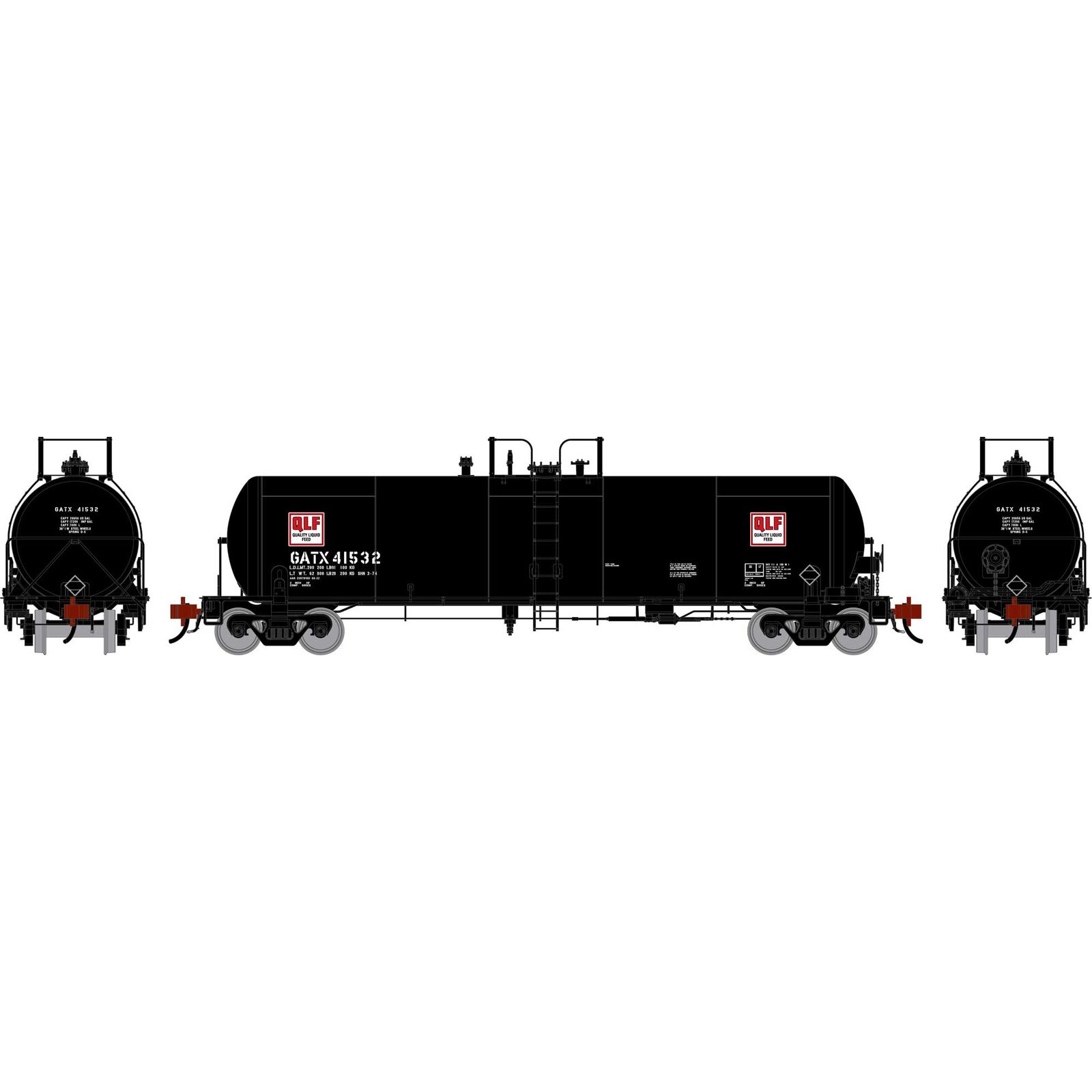 Athearn Genesis HO GEN GATC 20K Gallon Tank Car, GATX 'Quality Liquid Feed' #41532