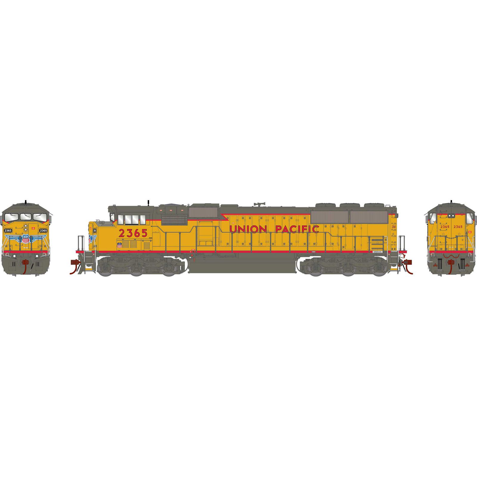 HO SD60M Tri-Clops Locomotive with DCC & Sound, UP #2365