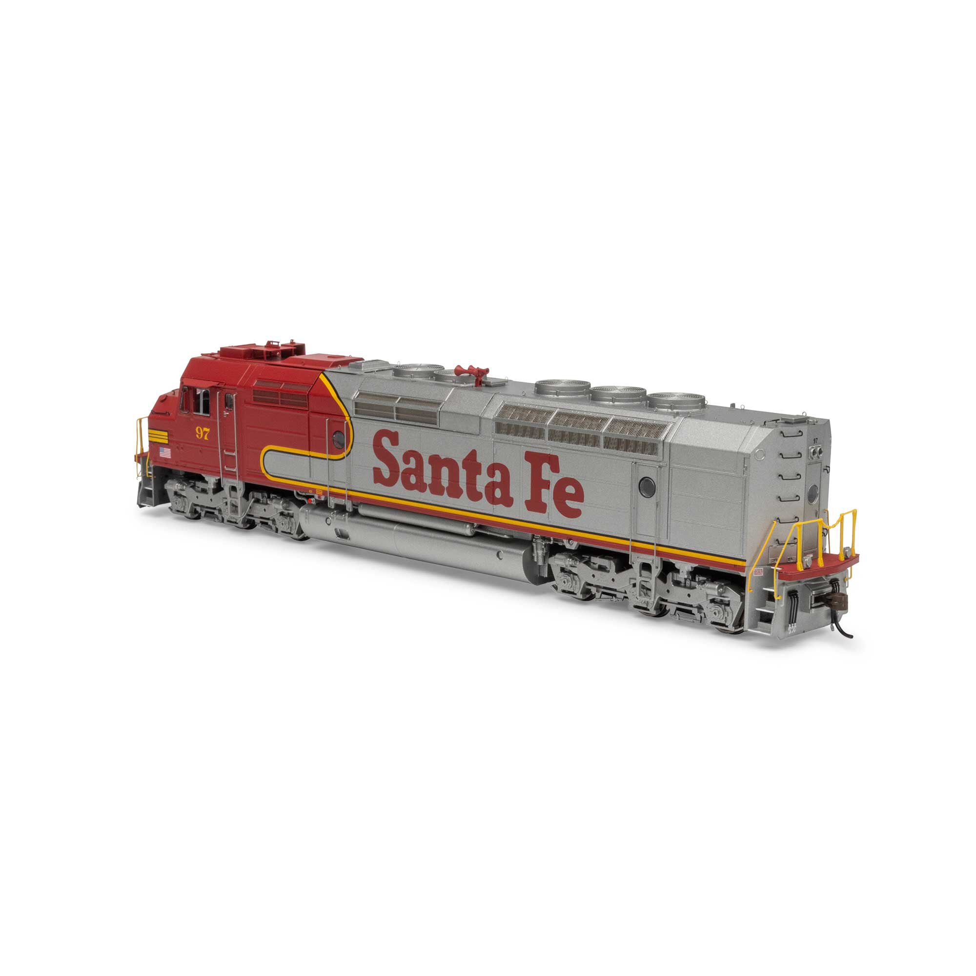 HO FP45 Locomotive with DCC & Sound, ATSF #97 Model Train