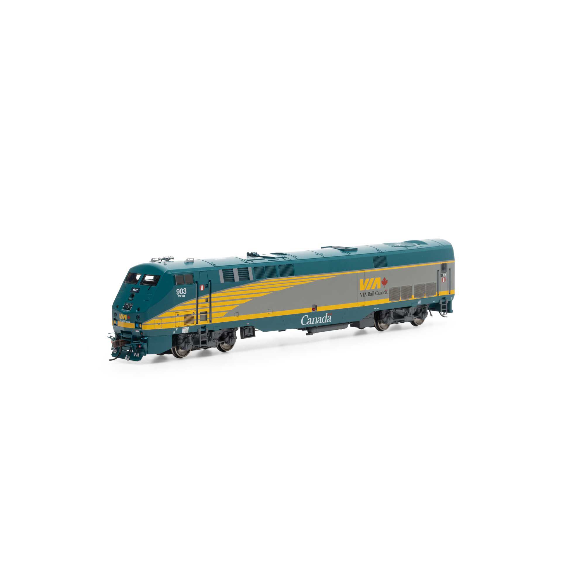 HO AMD103/P42DC with DCC & Sound, VIA #903 Model Train | Athearn