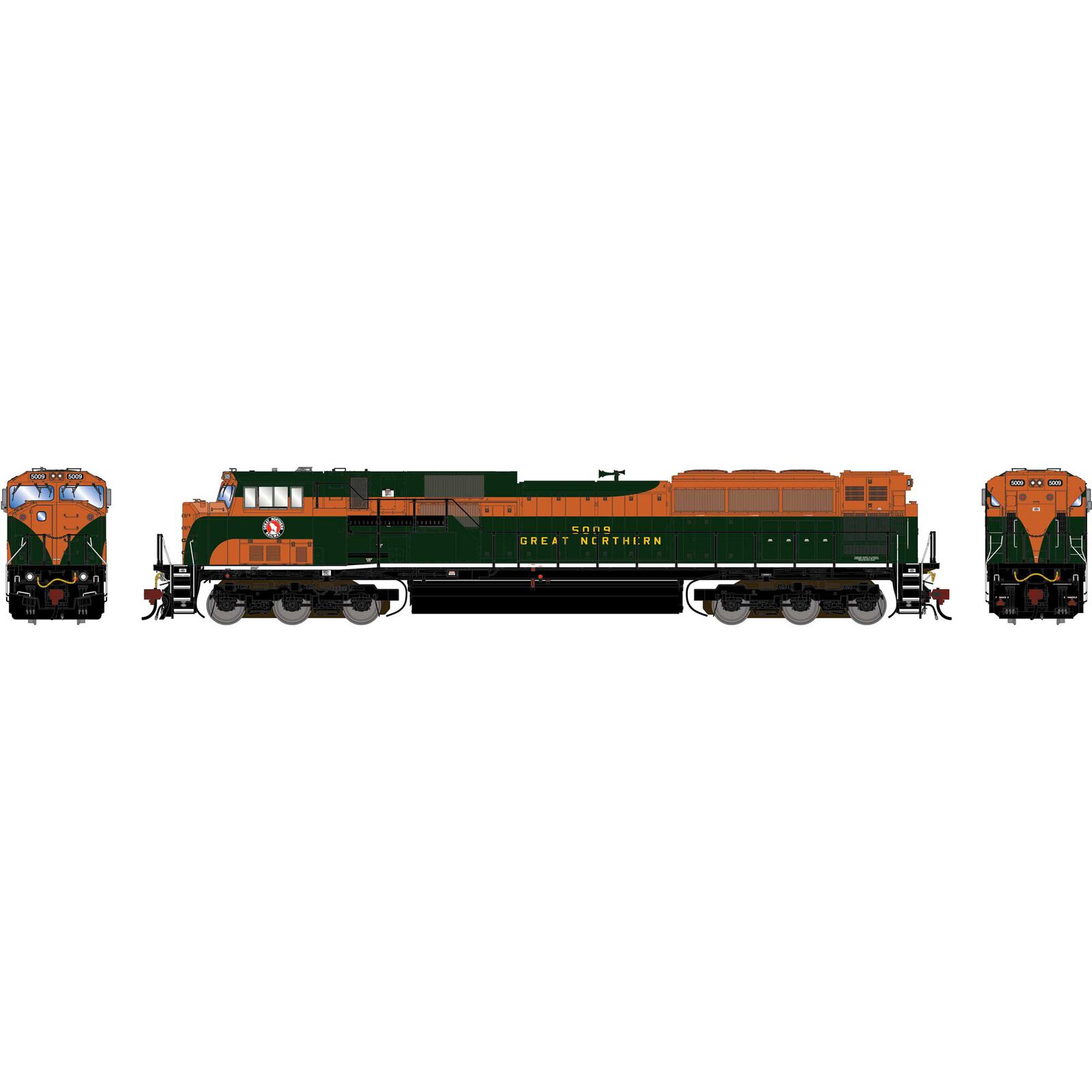 HO GEN SD80MAC Locomotive, Legendary Liveries GN #5009