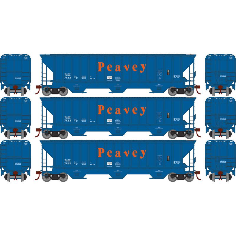 HO PS4740 Covered Hopper, TLDX #7122/7125/7126