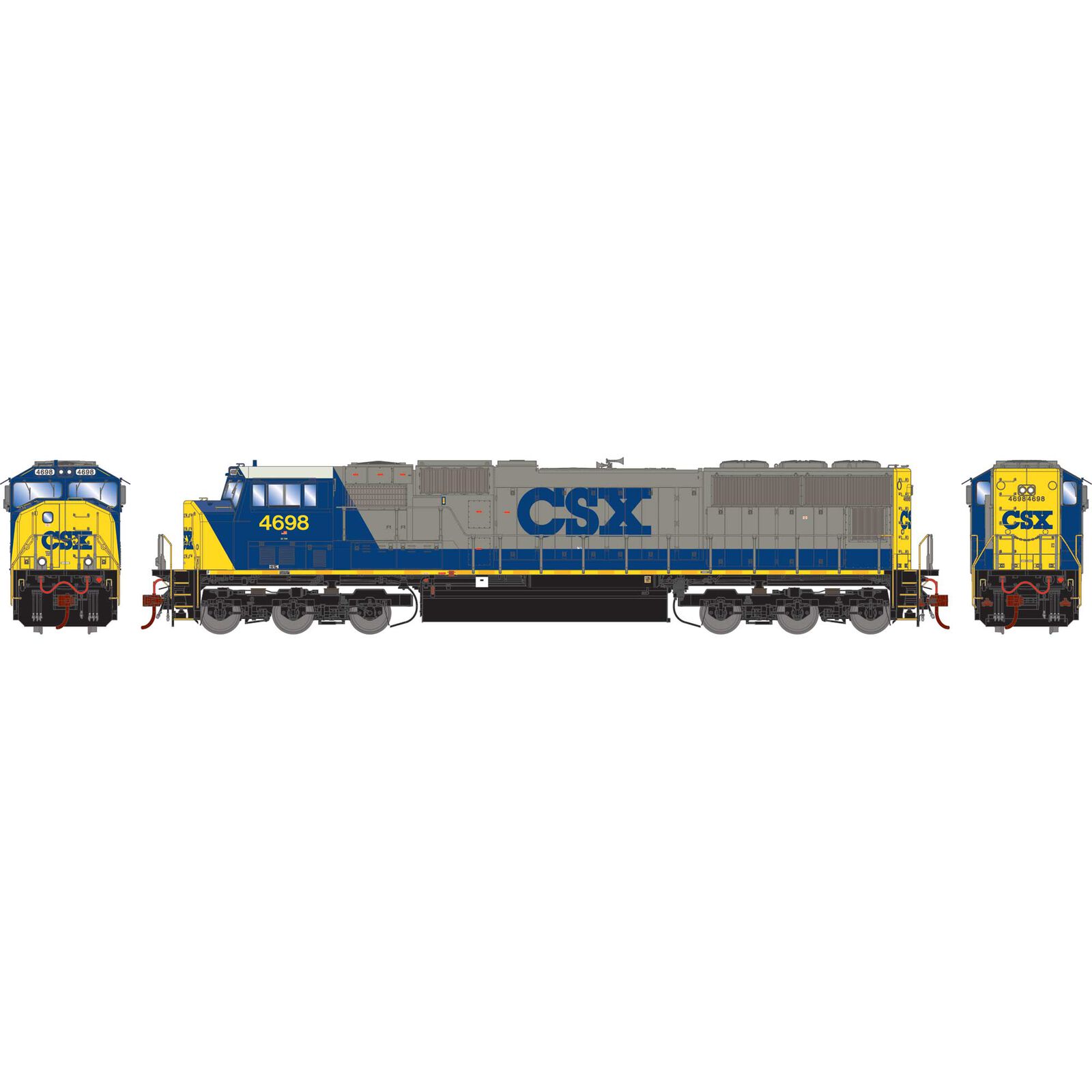 HO SD70M Locomotive with DCC & Sound, CSX / YN2 #4698