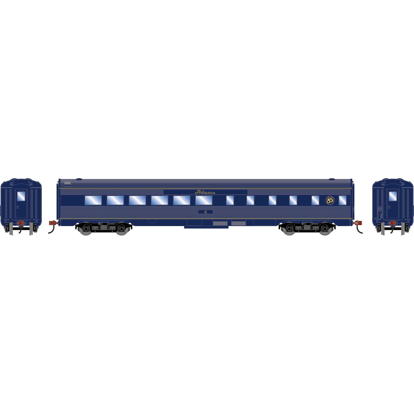 Roundhouse HO RND Streamline Diner Car, ATHX #4 80th Anniversary Limited Edition