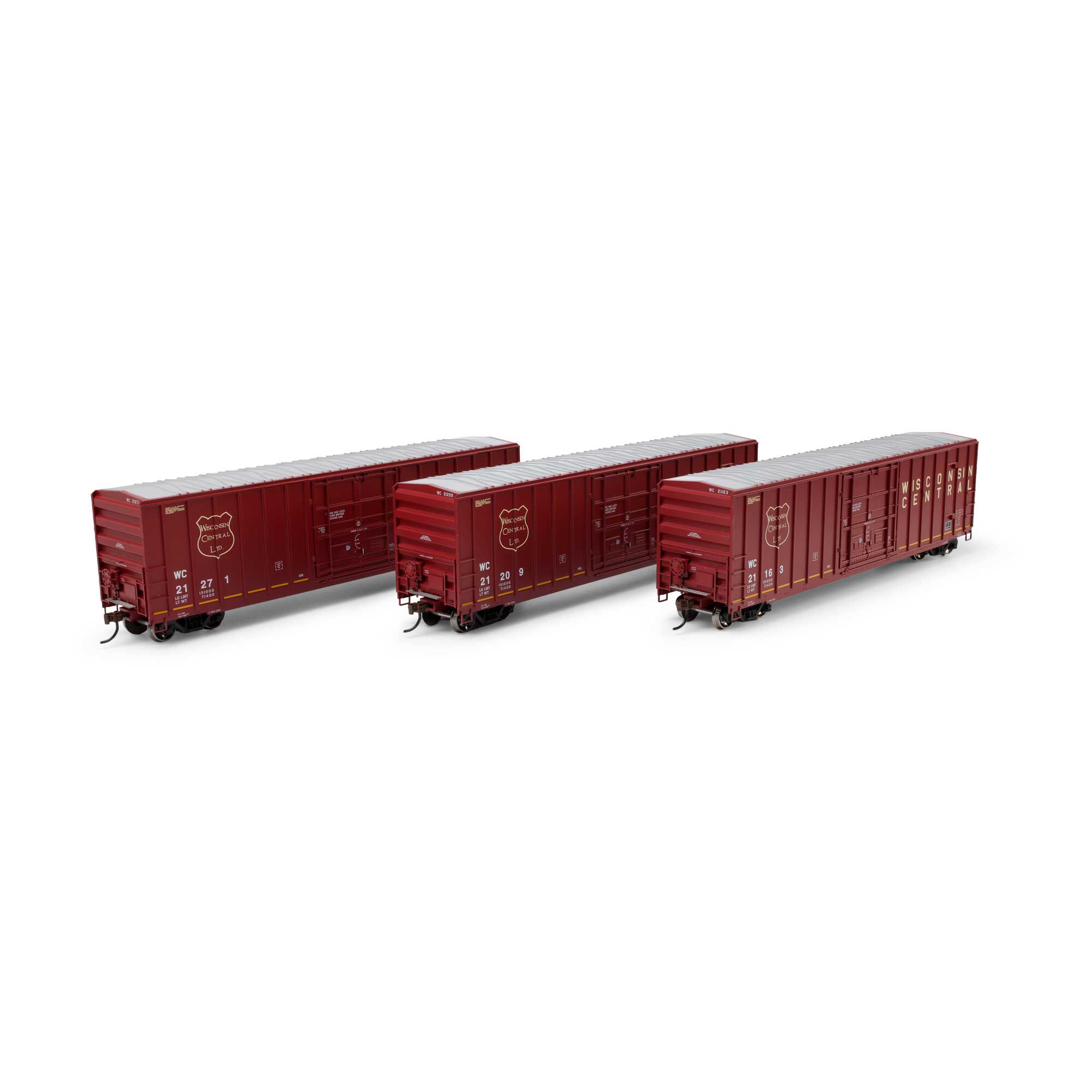 Athearn HO ATH 50' FMC 5327 12' Plug Door Box Car, WC #21163/21209