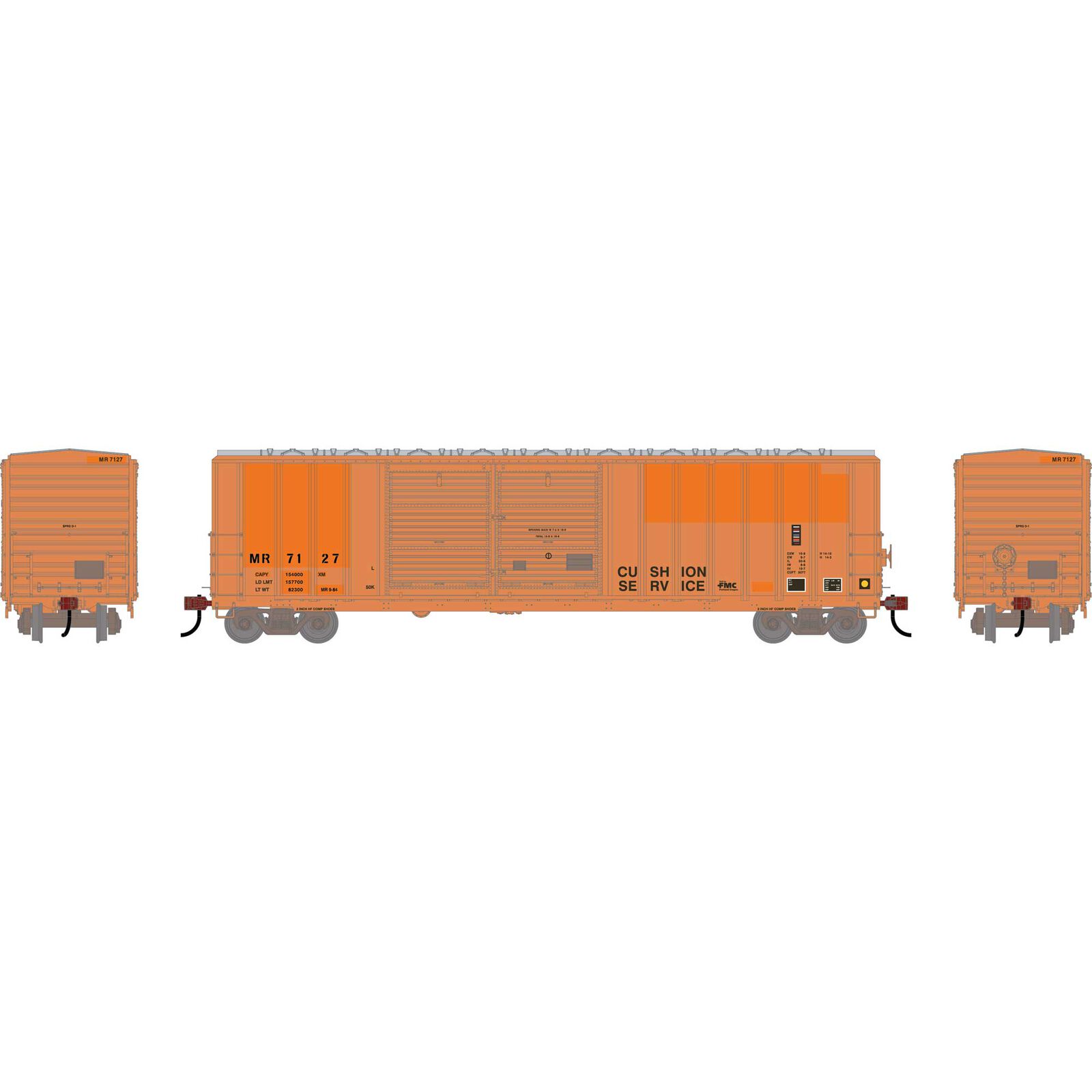 Athearn HO ATH 50' FMC 5077 DD Offset Box Car, Primed For Grime MR 'Ex-COP' #7127