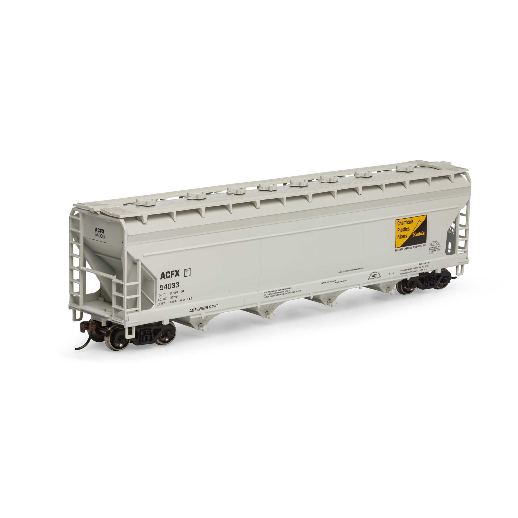 Roundhouse HO ACF 5250 CF Hopper, Kodak/ACFX #54033 Model Train