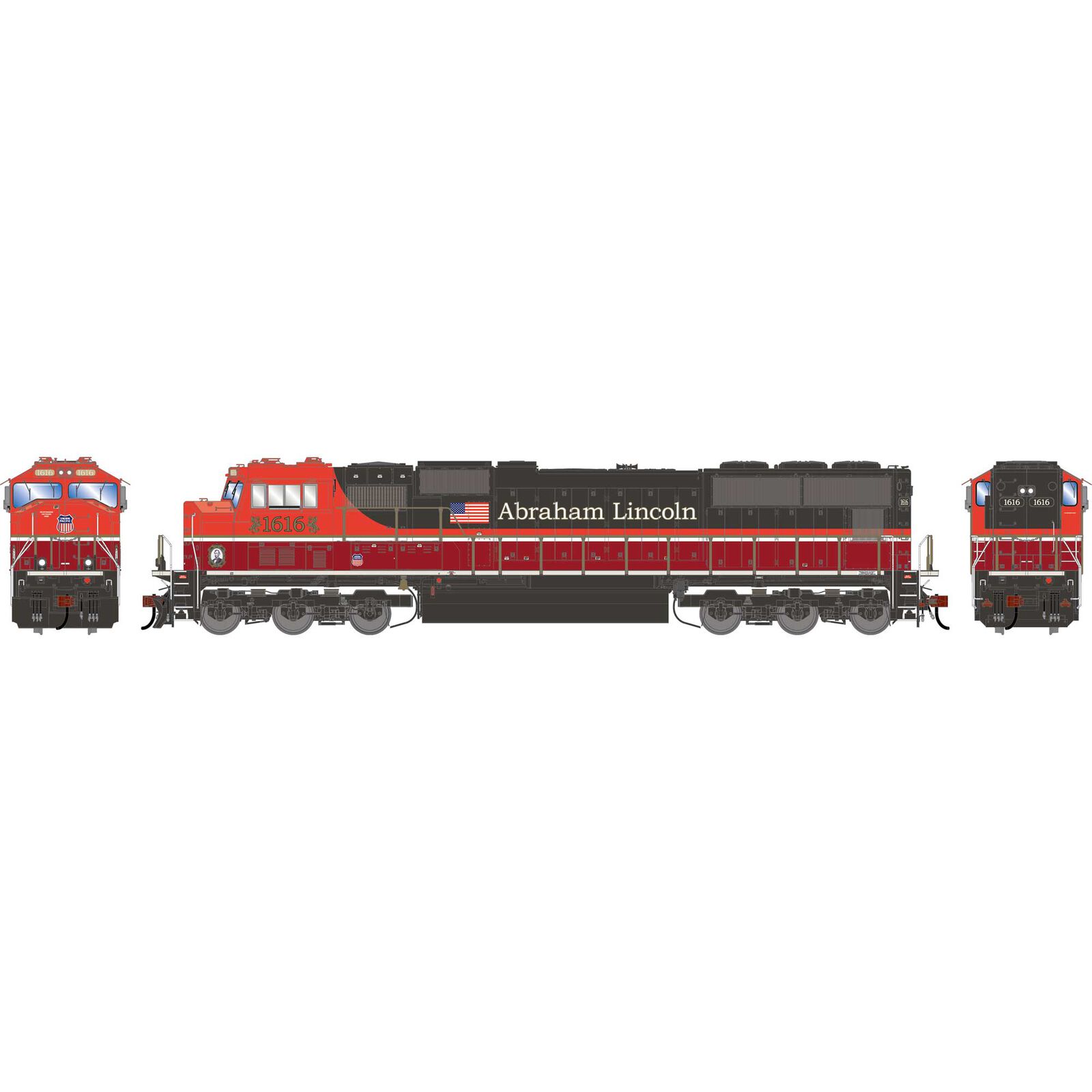 Athearn Genesis HO GEN SD70M Locomotive w/DCC & Sound, UP 'Abraham Lincoln' #1616