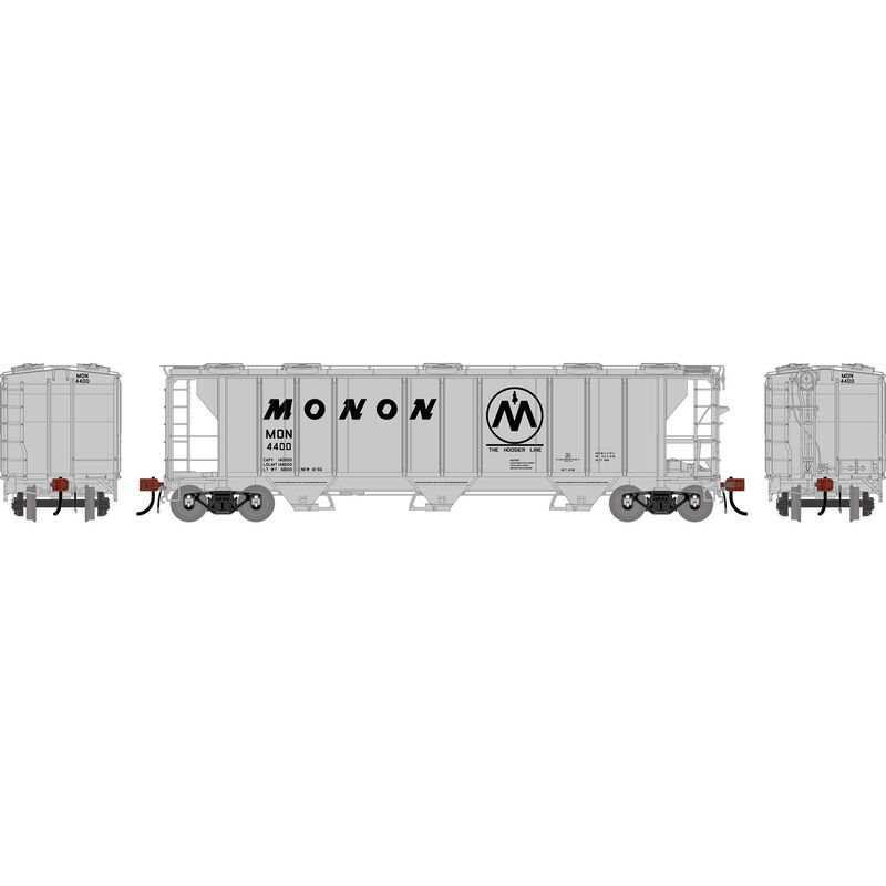 HO GEN PS 2893 3-Bay Covered Hopper, Monon #4400
