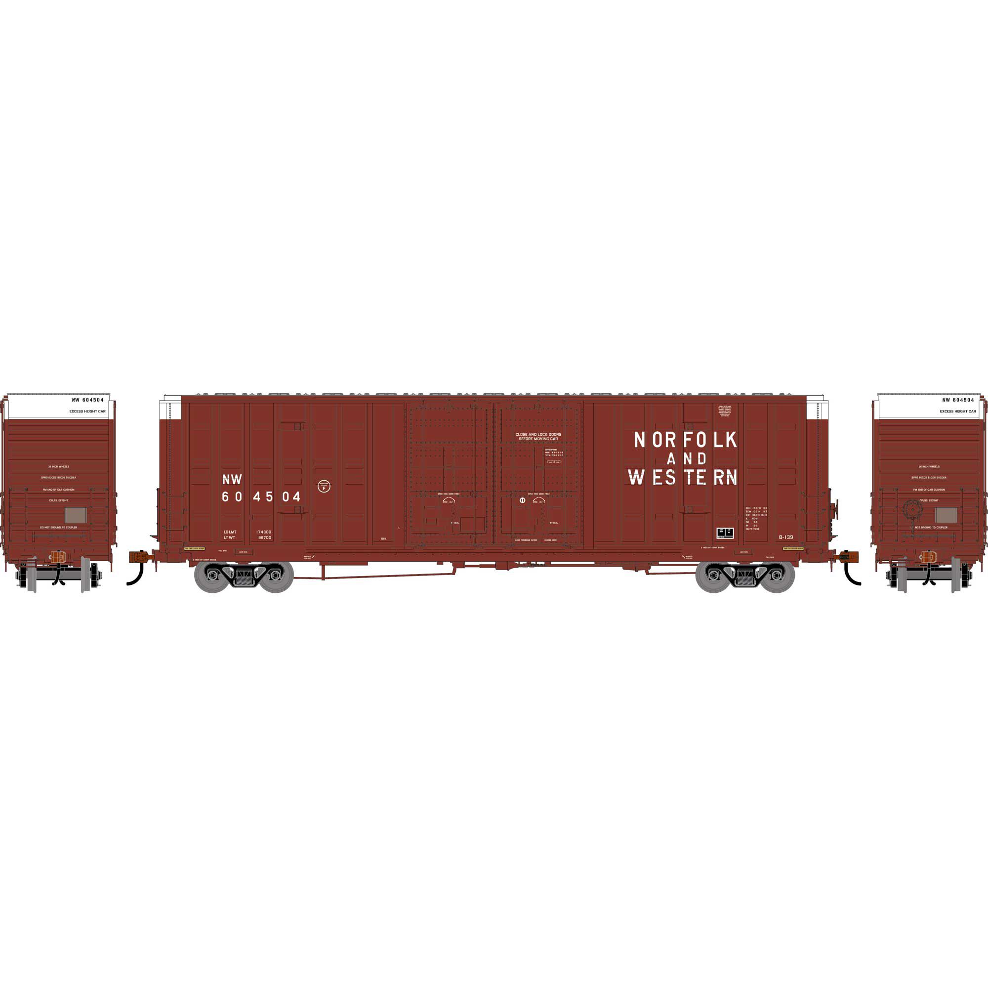 Athearn HO ATH 60' Berwick Box Car, NW #604504 Model Train