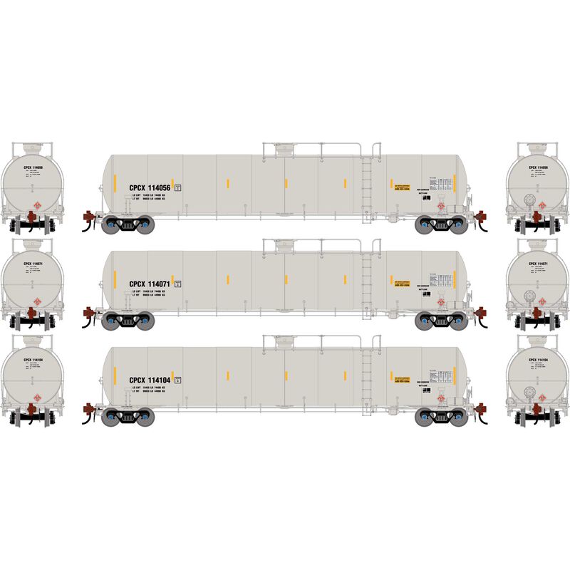 HO GEN UTC 33K LPG Tank Car, CPCX #114056/114071/114104 (3)
