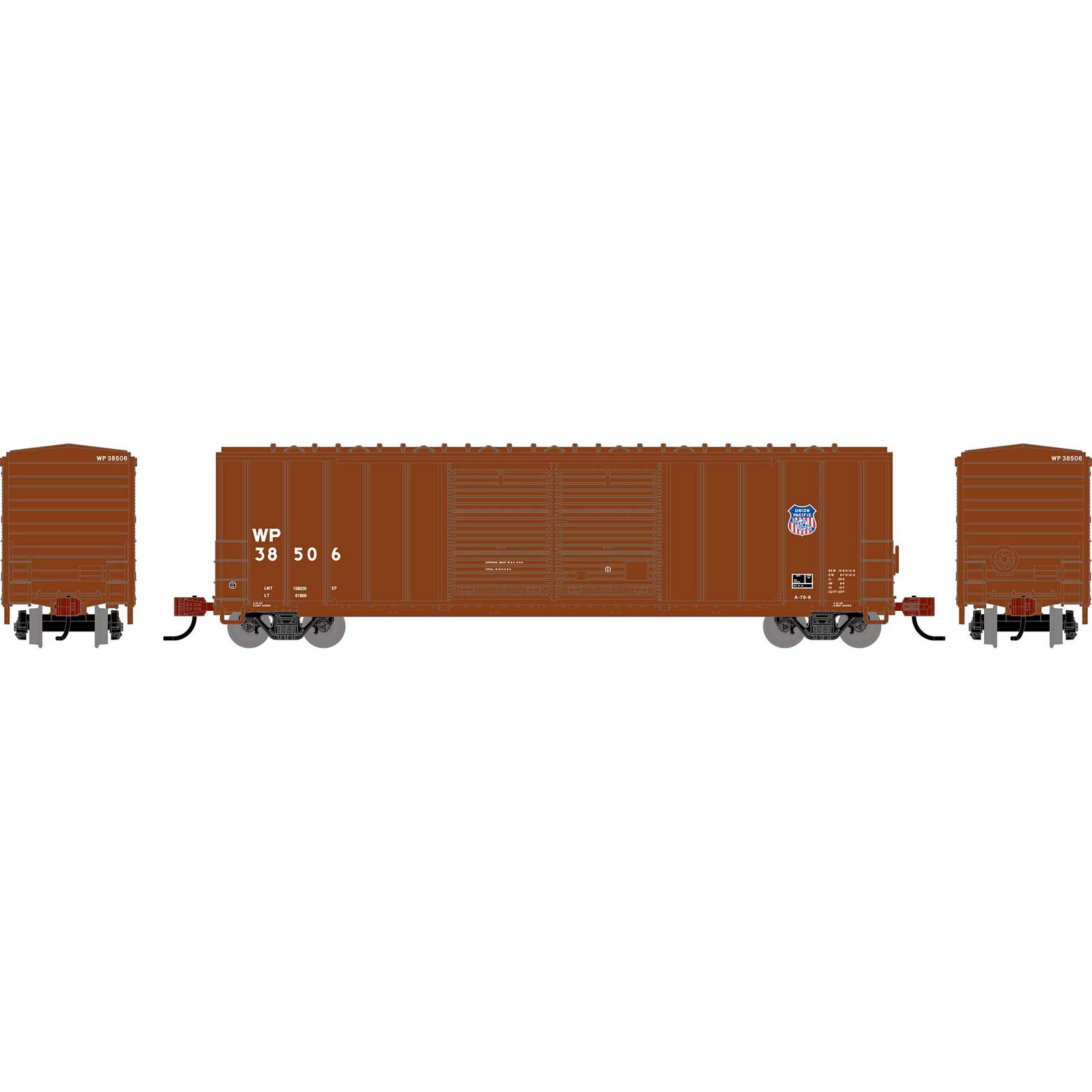 N ATH 50' FMC Centered Double Door Box Car, WP #38506
