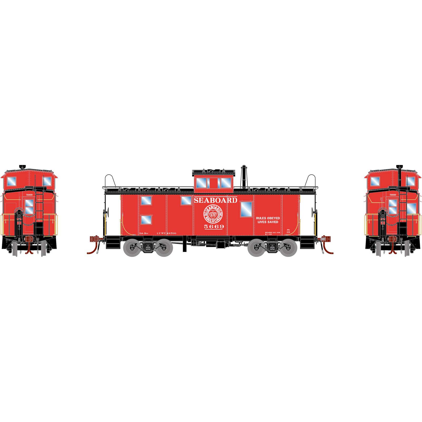 HO ICC Caboose with Lights, SAL #5669