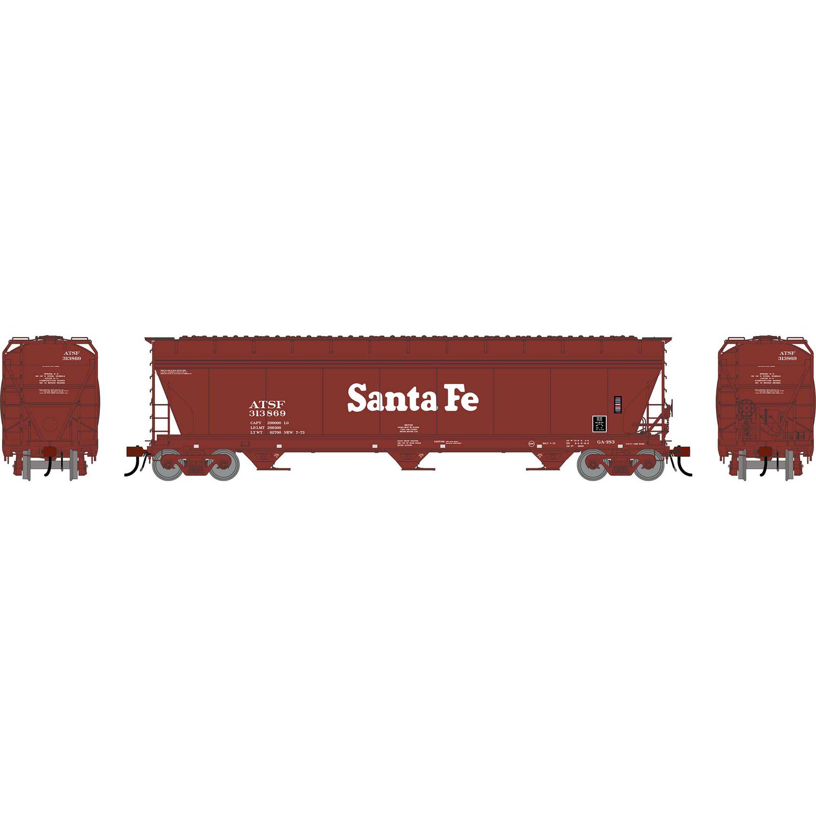 HO GEN ACF 4600 Covered Hopper, ATSF #313869