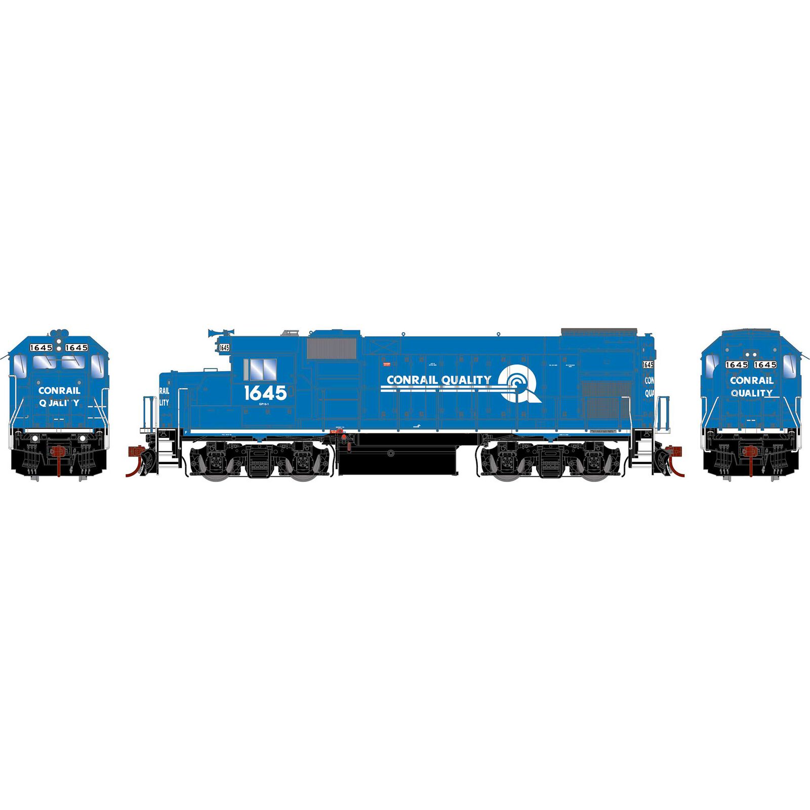 HO GP15-1 Locomotive with DCC & Sound, Conrail #1645