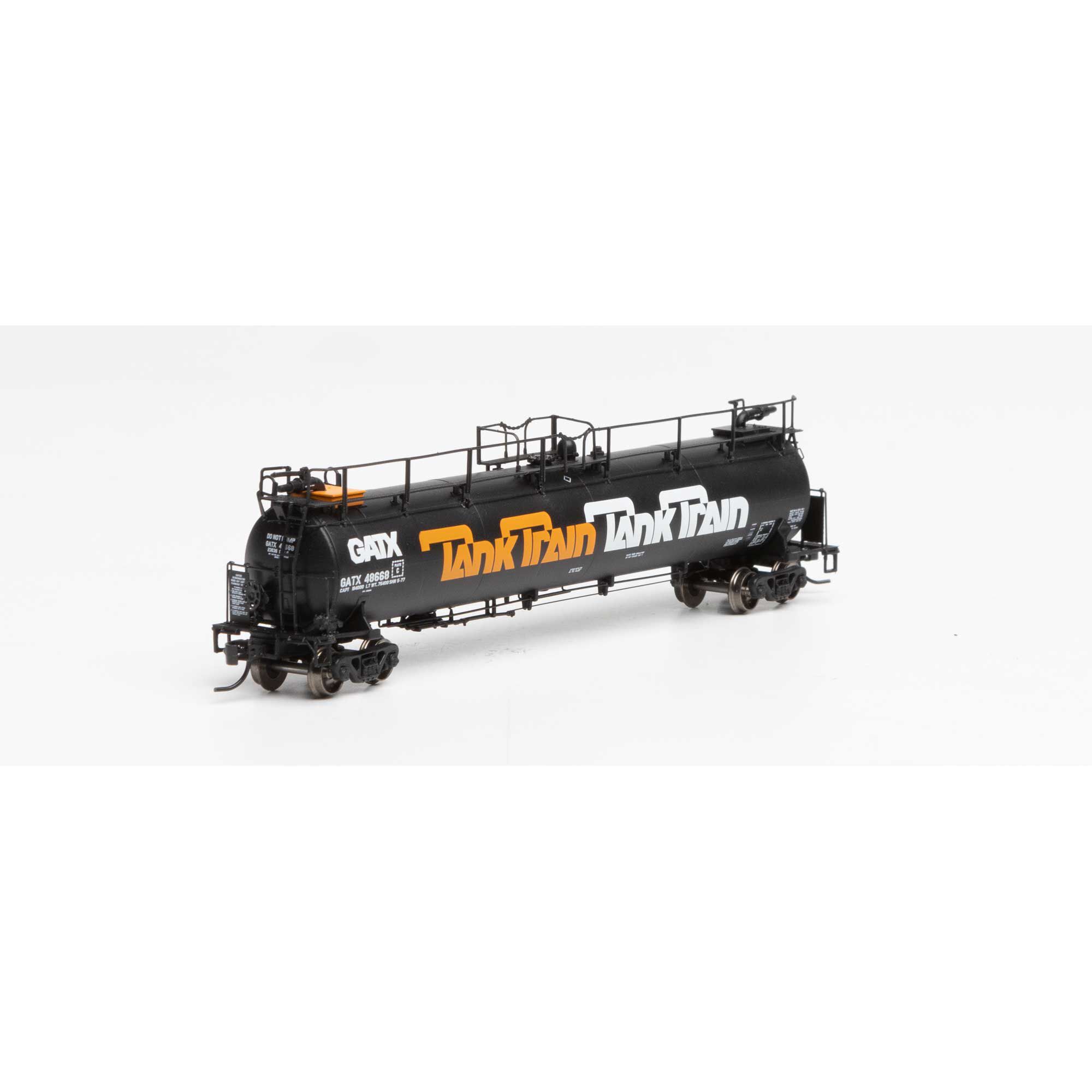 Athearn N TankTrain Intermediate,GATX/Orange Letter #48668 Model