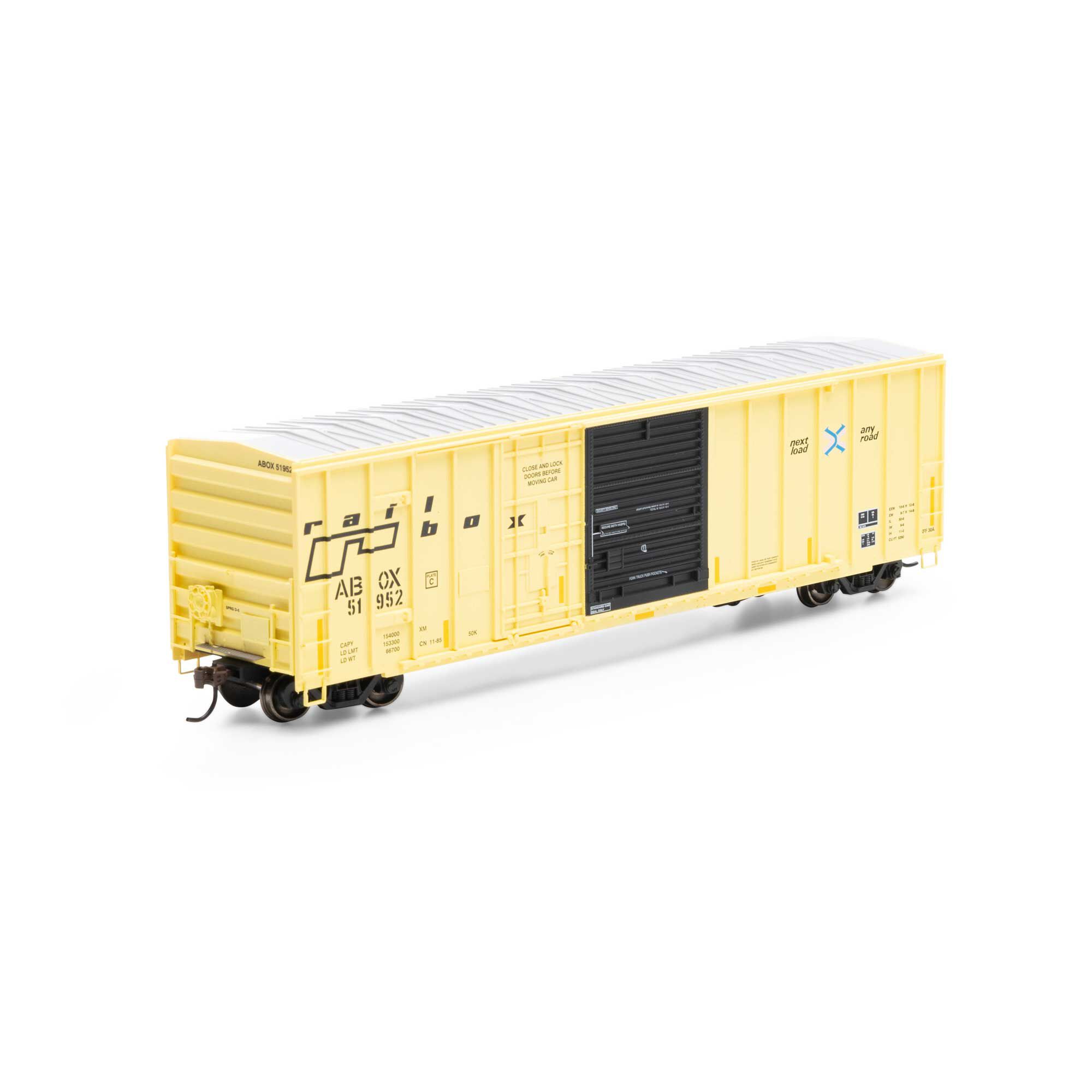 HO RTR 50' FMC Combo Door Box, ABOX #51952 Model Train | Athearn