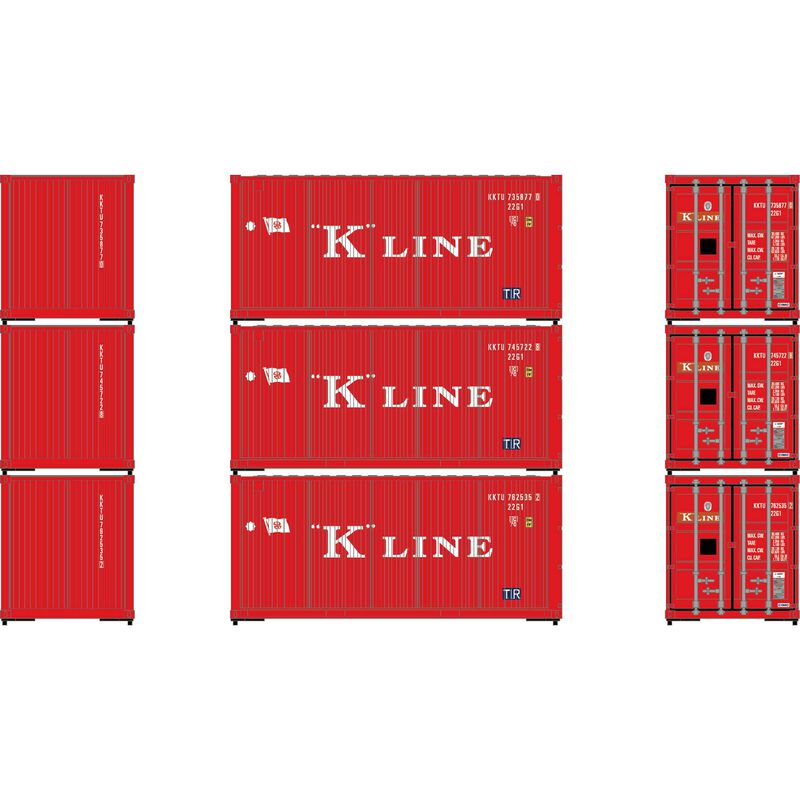 HO ATH 20' Corrugated Containers, KKTU #7358770/7457228/7625352 (3)