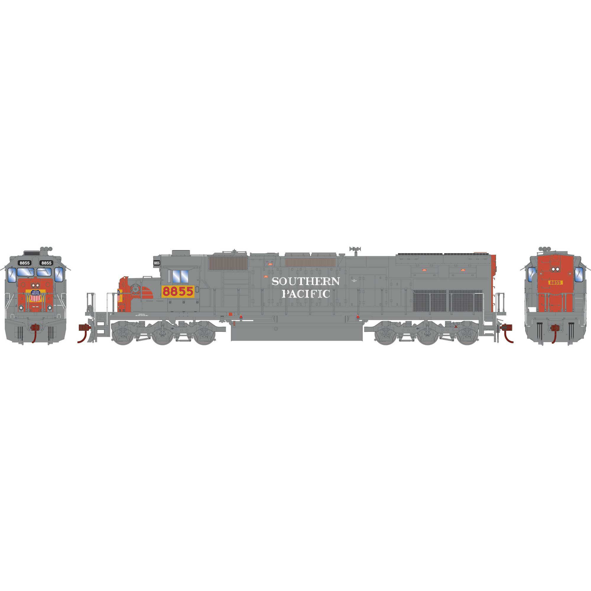 HO SD40T-2 Locomotive with DCC & Sound, PFG/UP #8855 Model Train