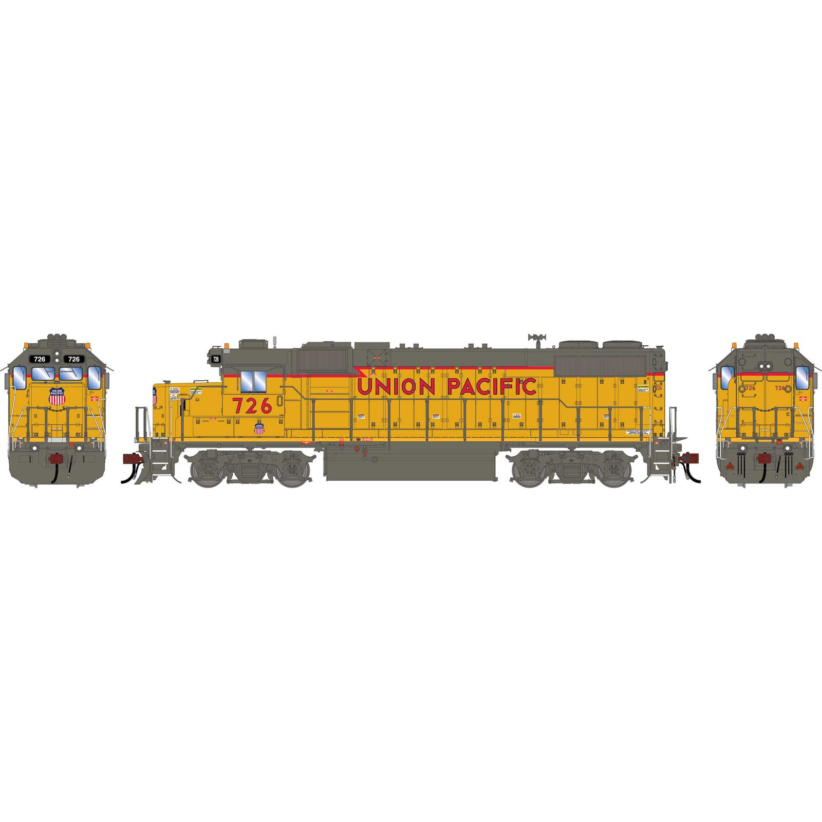 Athearn Genesis HO GEN GP38-2 Locomotive w/DCC & Sound, UP 'GP38N' #726