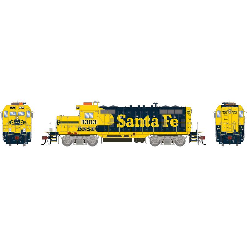 Athearn Genesis HO GEN GP7u Locomotive, Primed For Grime BNSF 'Patched ATSF' #1303