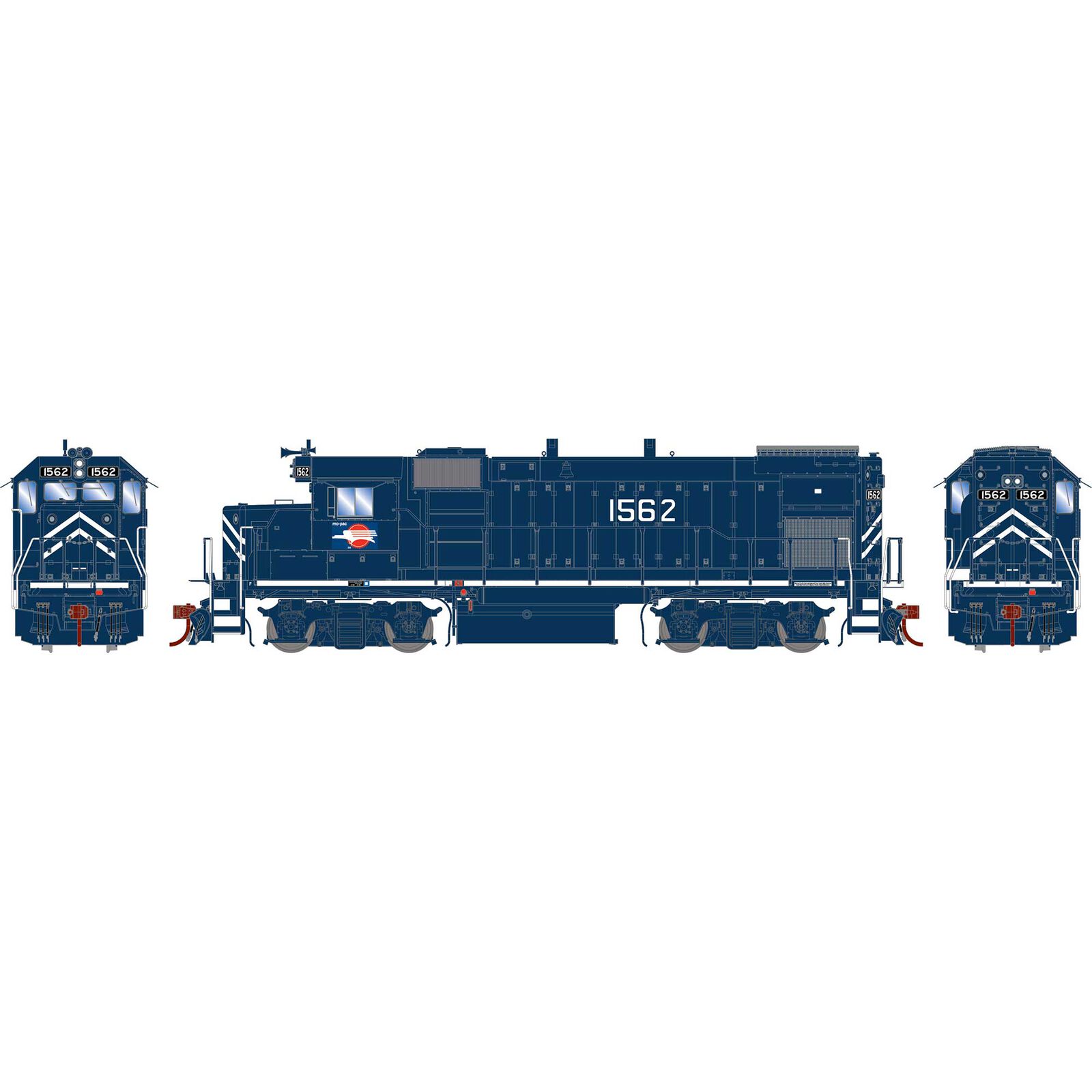 HO GP15-1 Locomotive with DCC & Sound, Missouri Pacific #1562