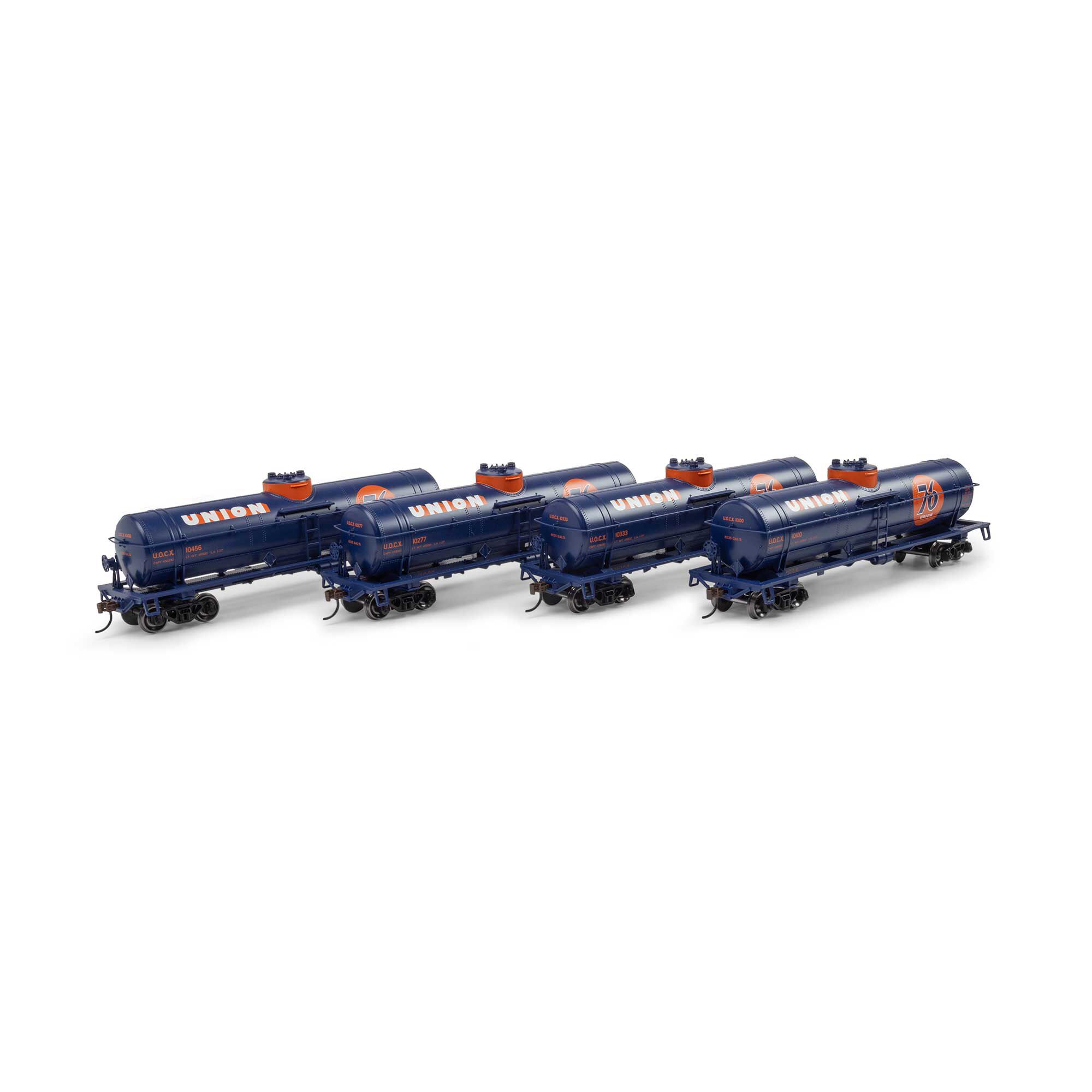 Athearn HO 1-Dome Tank, Union Oil/UOCX (4) Model Train | Athearn