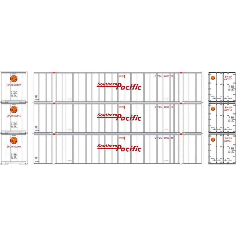 N ATH 53' Stoughton Container, Legendary Liveries SPDU #690001/690016/690027 (3)
