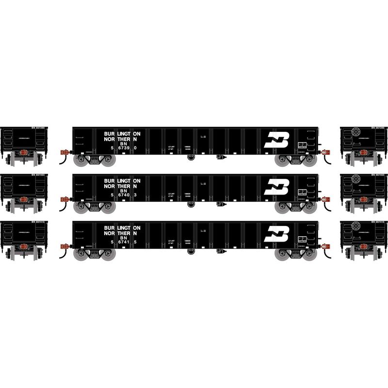 HO 52' Mill Gondola, BN #567390/567403/567415 (3)