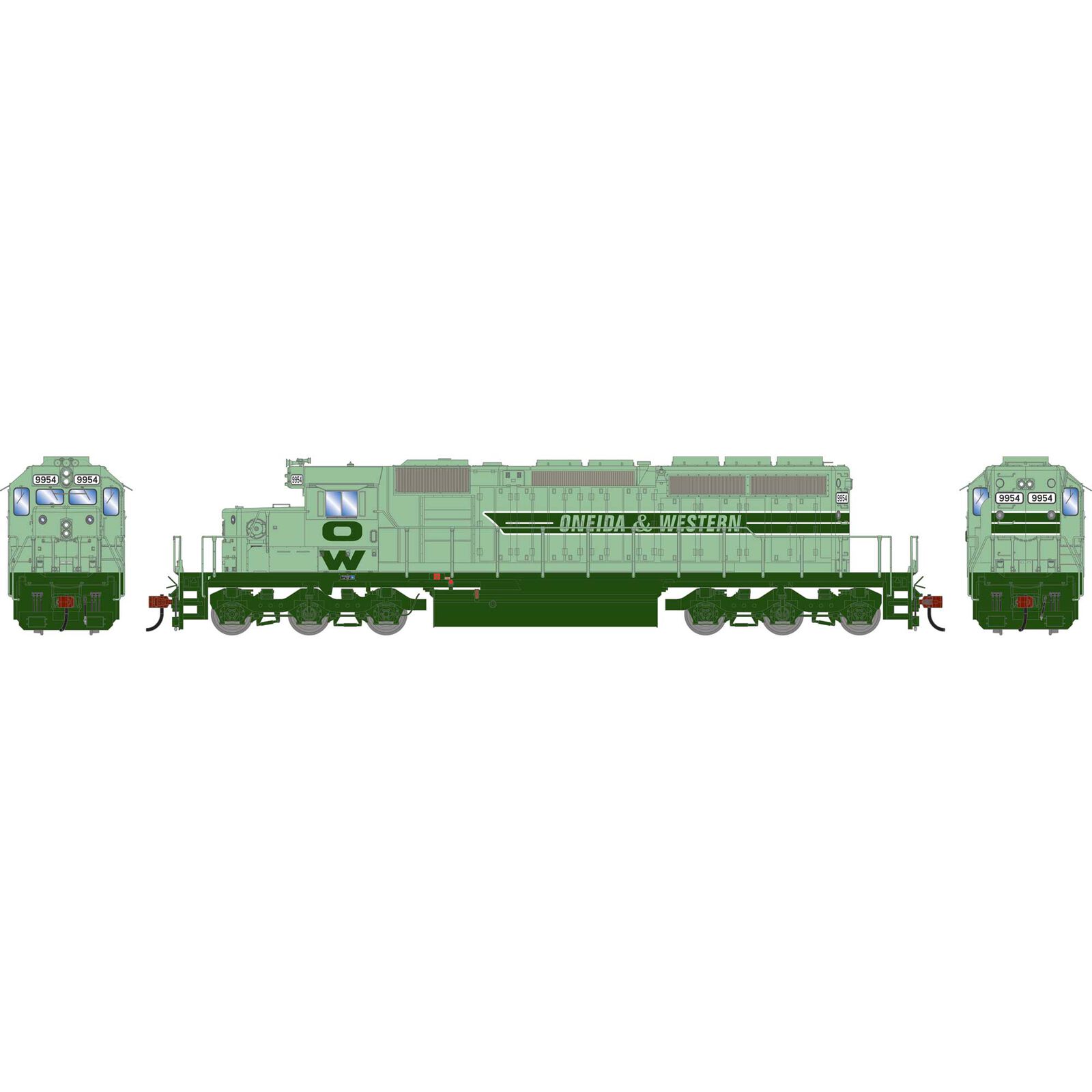 HO SD40-2 Locomotive with DCC & Sound, OWTX #9954