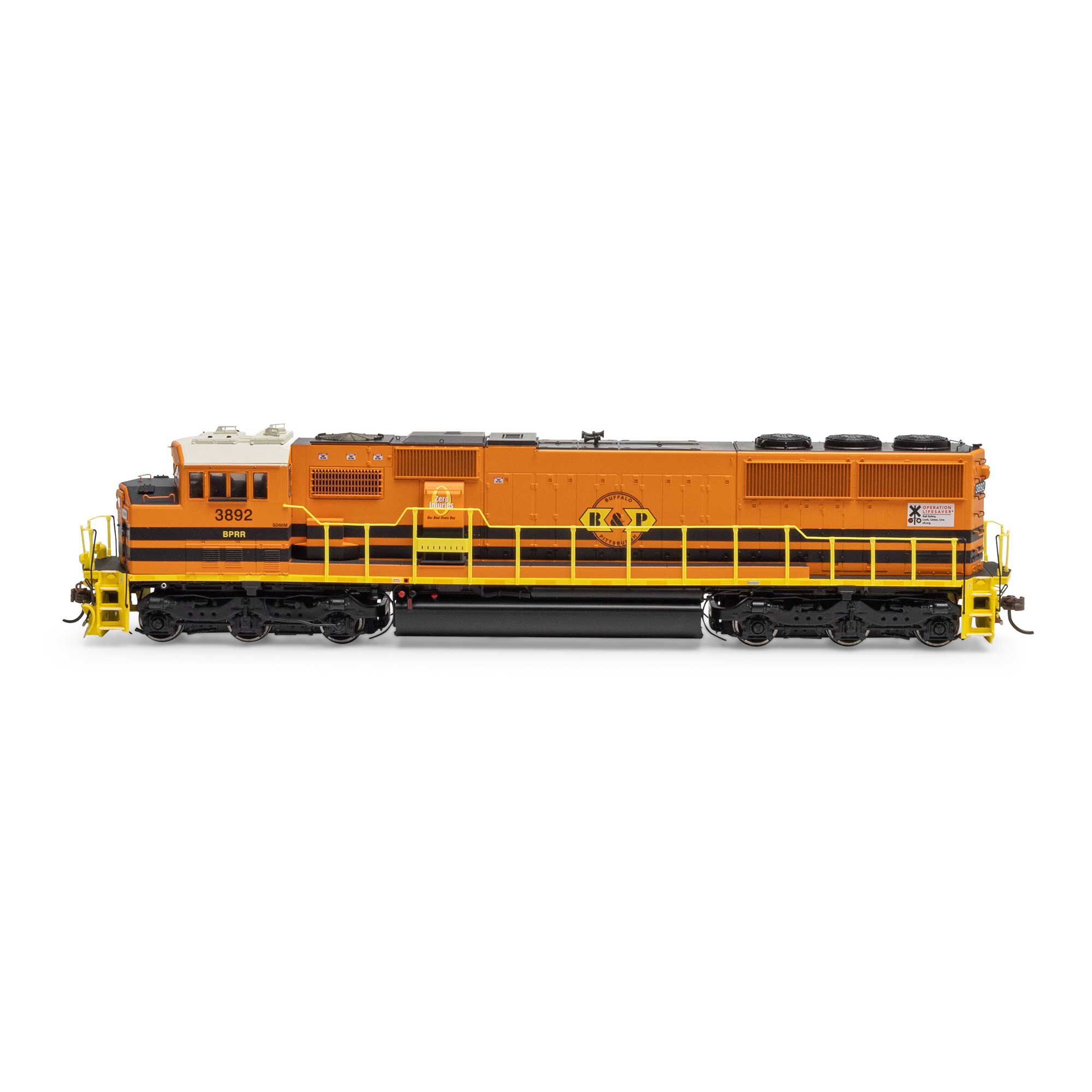 HO SD60M Tri-Clops Locomotive with DCC & Sound, BPRR #3892 Model
