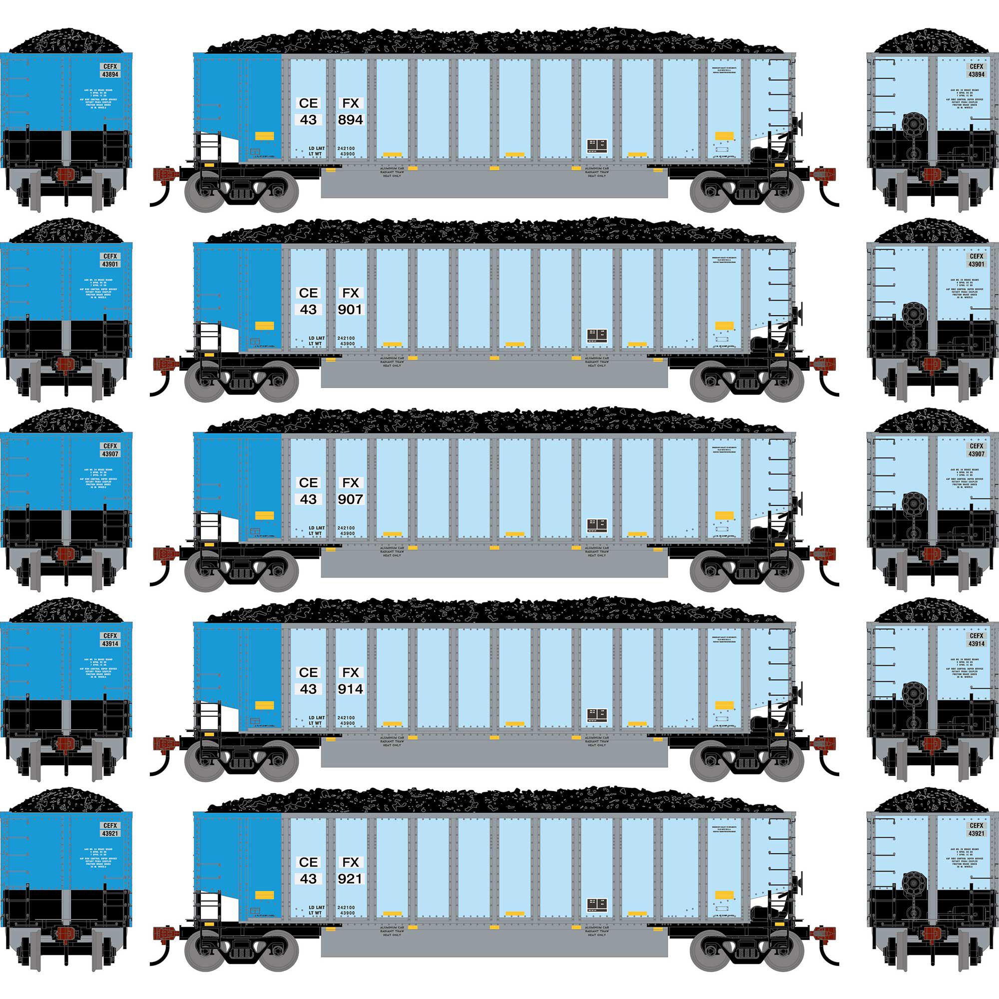 HO ATH Bethgon Coalporter w/Coal Load, CEFX #43894/43901/43907