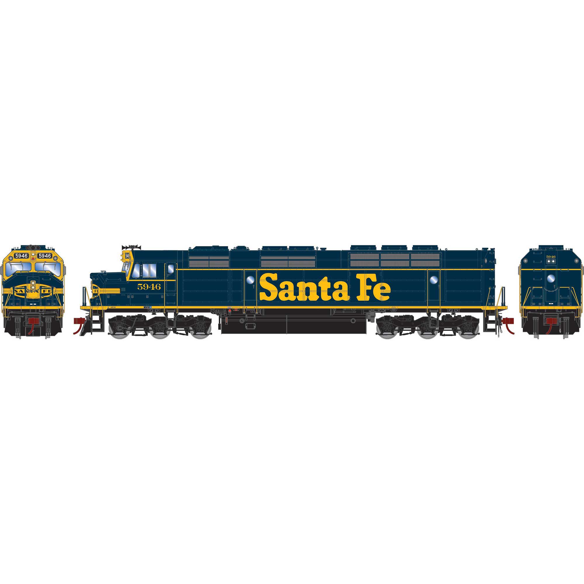 N FP45 Locomotive with DCC & Sound, ATSF #5946 Model Train
