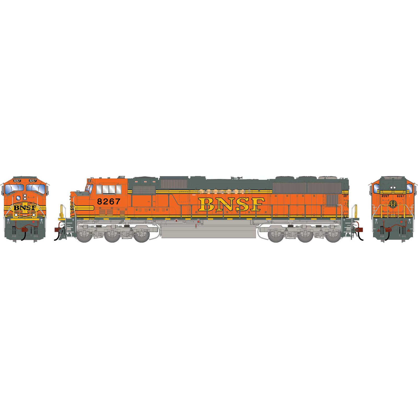Athearn Genesis HO GEN SD75M Locomotive, Primed For Grime BNSF #8267
