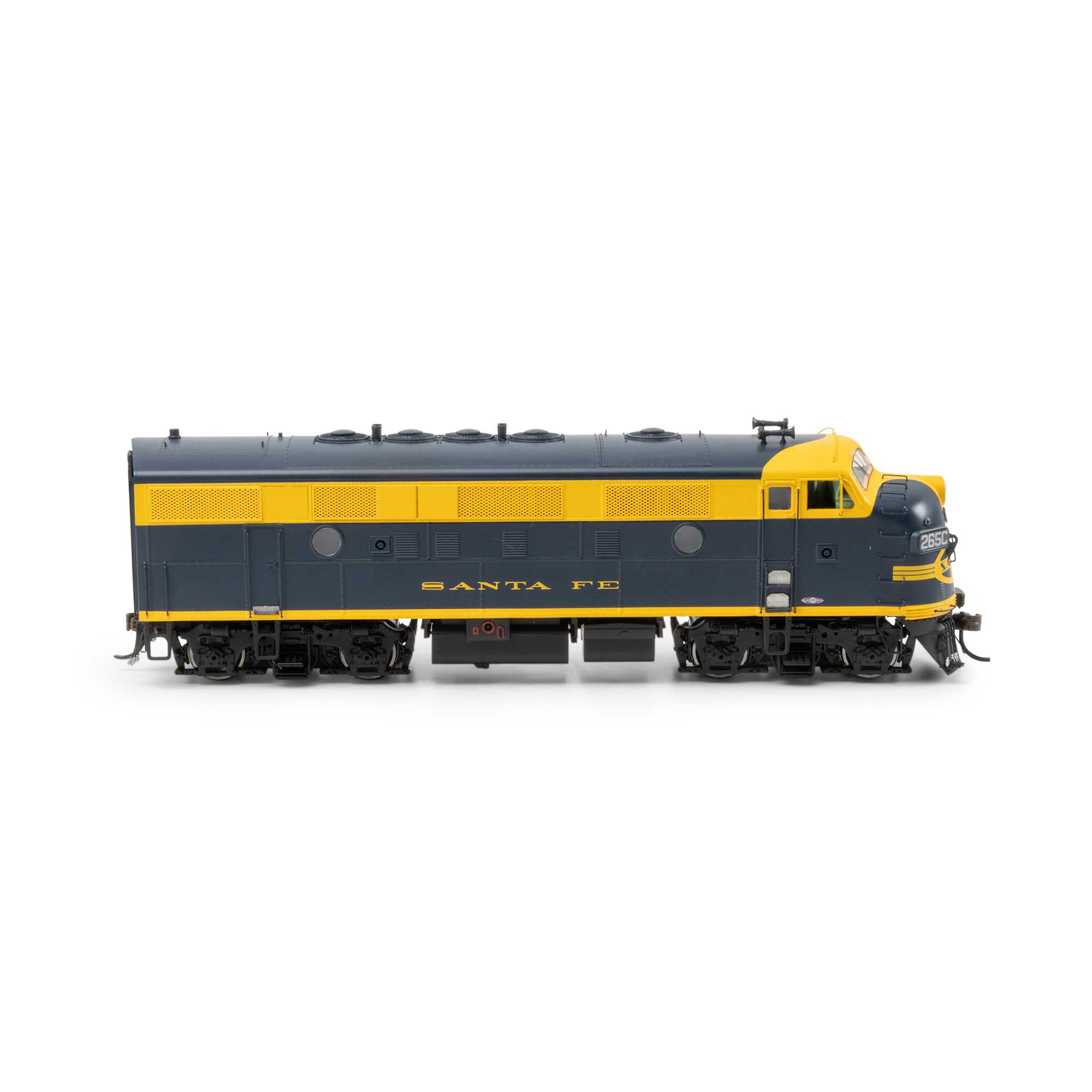 HO F7A Locomotive with DCC & Sound, ATSF #265C Model Train
