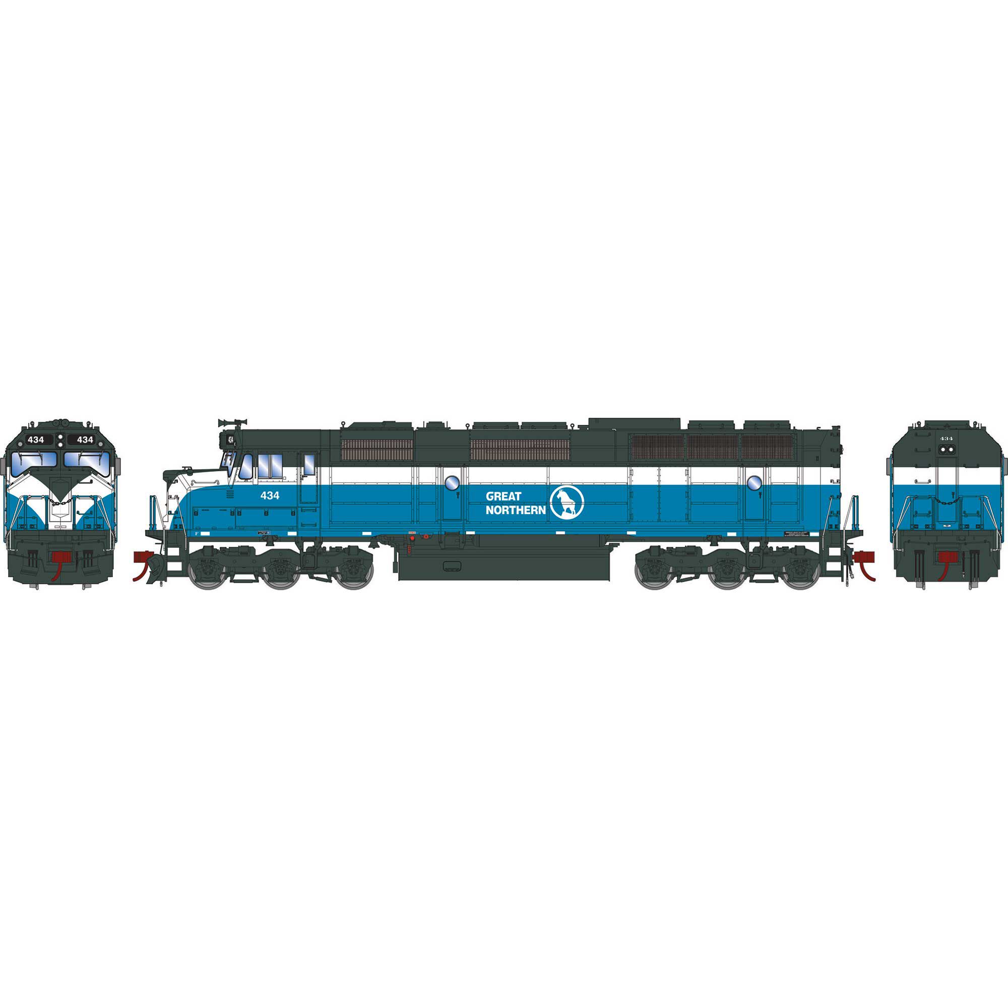 Athearn N F45 Locomotive with DCC & Sound, GN #434 Model Train