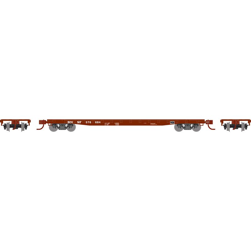 N ATH 53' GSC Flat Car - no Bulkhead, BNSF #576684