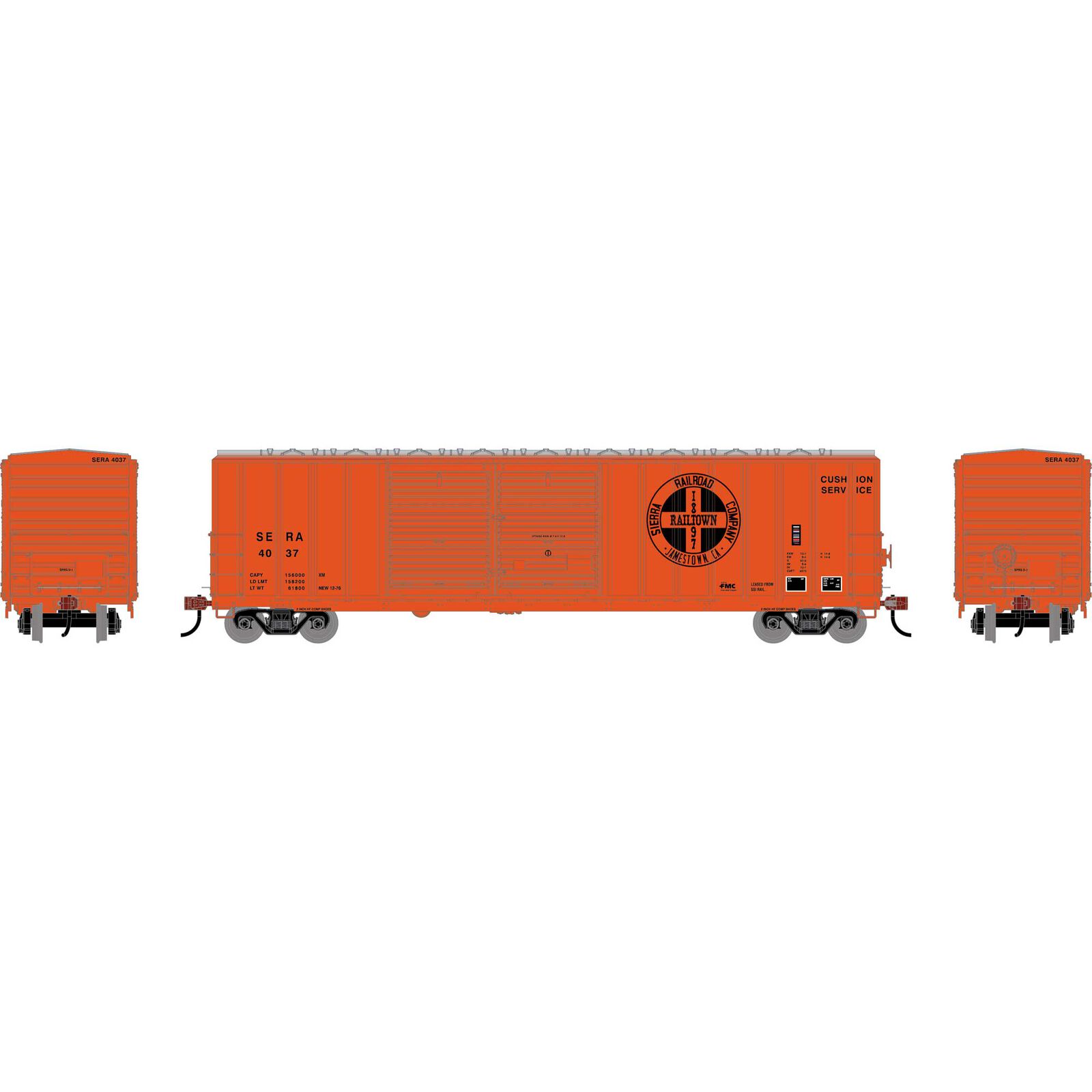 HO 50' Offset Double Door Boxcar, SERA #4037